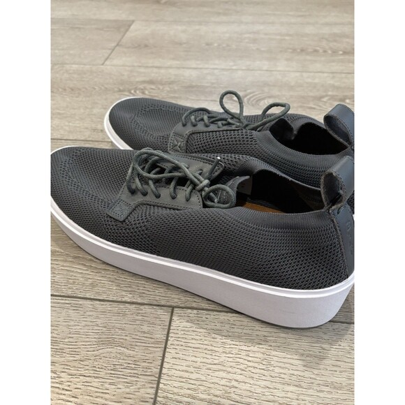BYLT Shoes Men\'s 12 M Gray Knit Lido Lace Up Low Top Classic Casual Sneakers